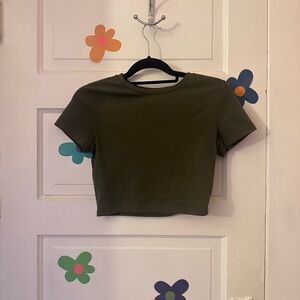Green Crop Top Wild Fable